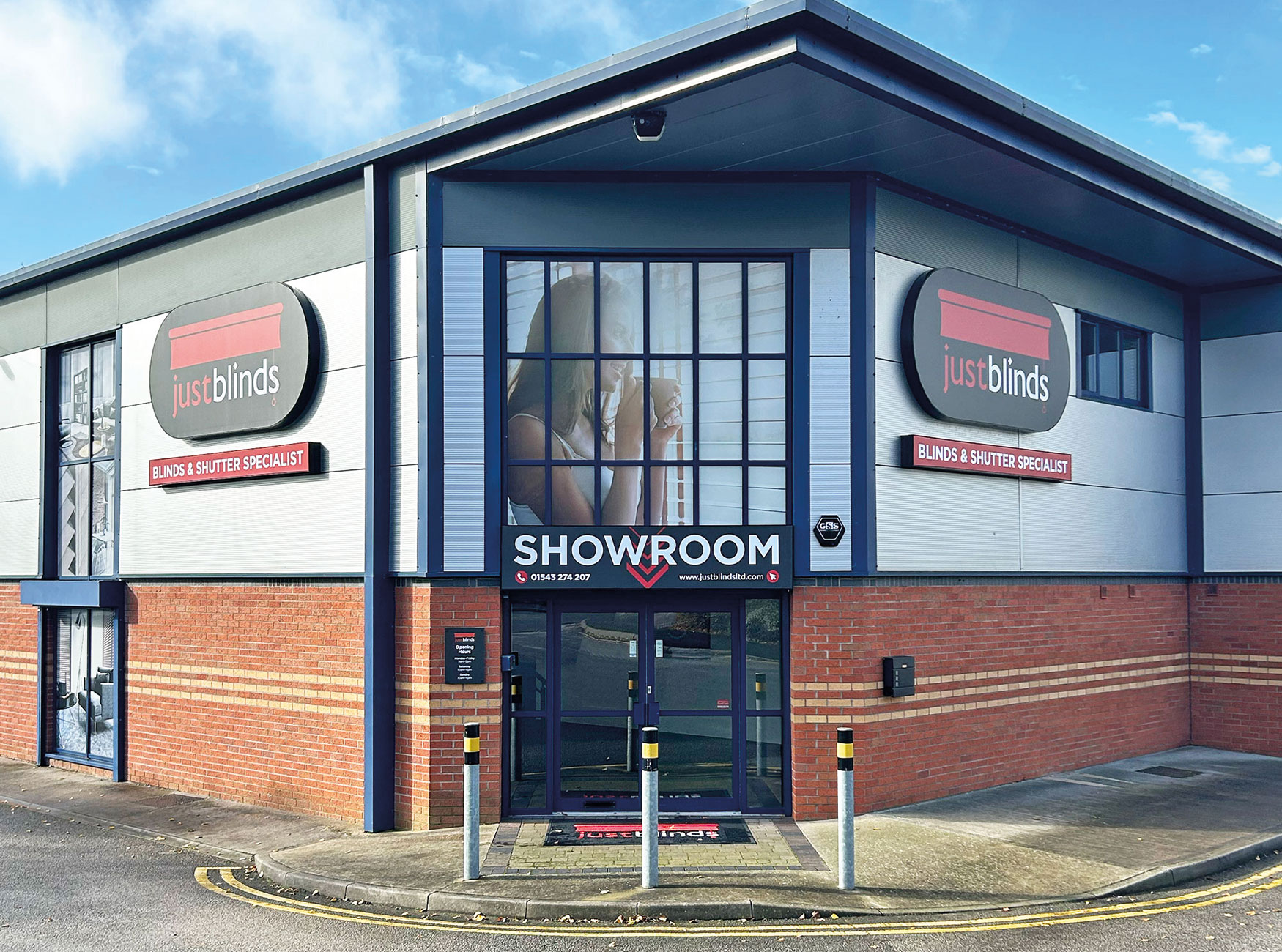 The Just Blinds showroom in Cannock